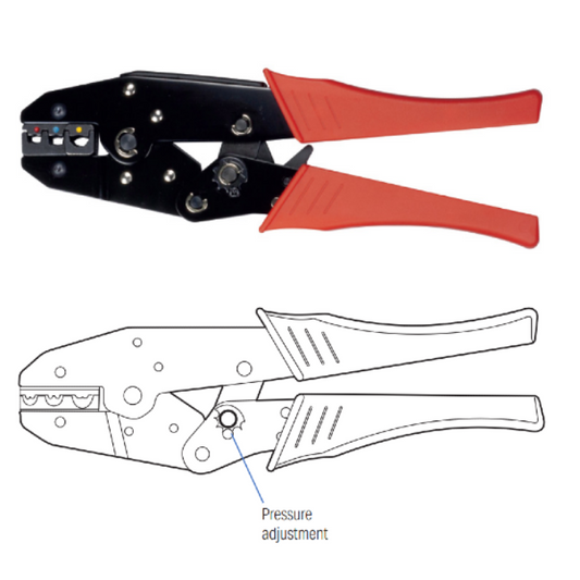 Ratchet Crimpers (Uninsulated Spades) 0.5-6mm