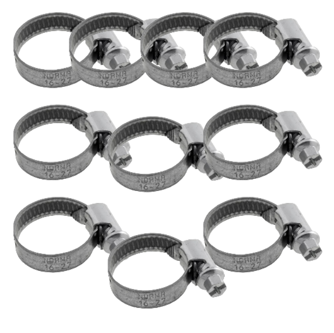 NORMA 16-27mm Wormdrive Hose Clamps